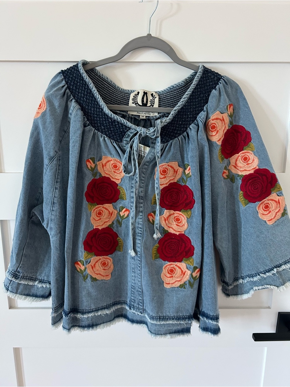 Rodeo Quincy x Junk Gypsy floral embroidered top